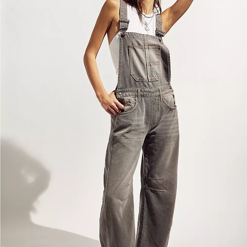 We The Free Good Luck Barrel Overalls